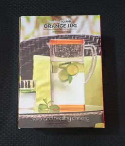 Premium Square Orange Jug, 2000 ml